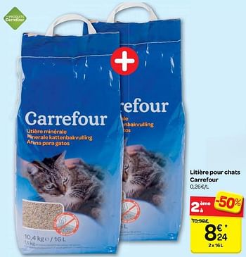 Promotion Carrefour Litiere Pour Chats Carrefour Produit Maison Carrefour Animaux Accessoires Valide Jusqua 4 Promobutler