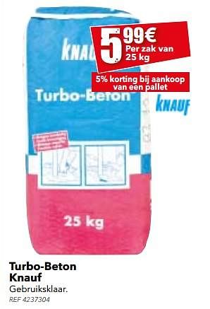 Promoties Turbo-beton knauf - Knauf - Geldig van 27/06/2017 tot 17/07/2017 bij BricoPlanit
