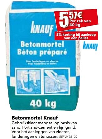 Promoties Betonmortel knauf - Knauf - Geldig van 27/06/2017 tot 17/07/2017 bij BricoPlanit