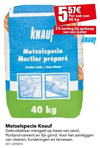Promoties Mortelspecie knauf - Knauf - Geldig van 27/06/2017 tot 17/07/2017 bij BricoPlanit