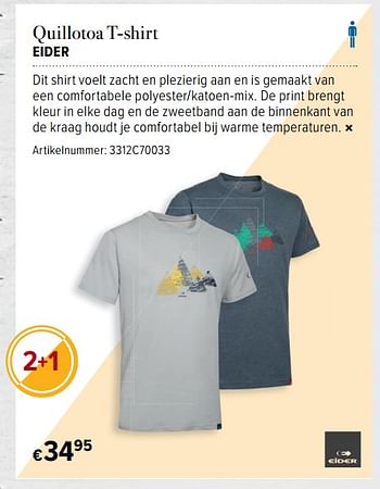 Promoties Quillotoa t-shirt eider - EIDER - Geldig van 16/06/2017 tot 16/07/2017 bij A.S.Adventure