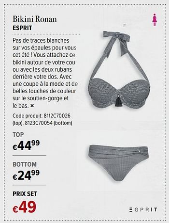 Promotions Bikini ronan esprit top + bottom - Esprit - Valide de 16/06/2017 à 16/07/2017 chez A.S.Adventure