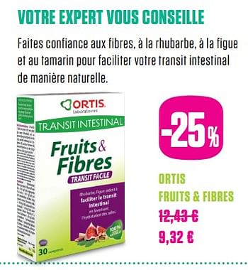 Promotions Ortis fruits + fibres - Ortis - Valide de 01/06/2017 à 31/07/2017 chez Medi-Market