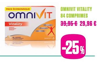Promotions Omnivit vitality - SANOFI - Valide de 01/06/2017 à 31/07/2017 chez Medi-Market