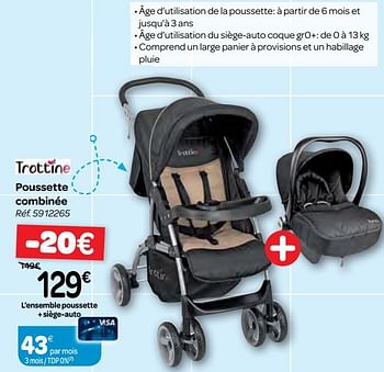 Promotion Carrefour Poussette Combinee Trottine Bebe Et Grossesse Valide Jusqua 4 Promobutler