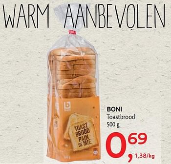 Promoties Boni toastbrood - Boni - Geldig van 28/06/2017 tot 11/07/2017 bij Alvo
