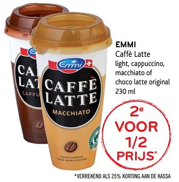 Promoties Emmi caffè latte - Emmi - Geldig van 28/06/2017 tot 11/07/2017 bij Alvo