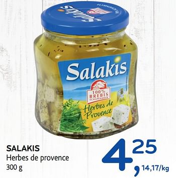 Promotions Salakis herbes de provence - Salakis - Valide de 28/06/2017 à 11/07/2017 chez Alvo