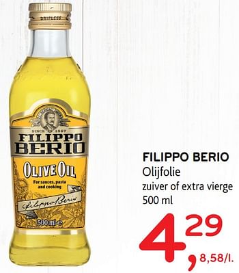 Promoties Filppo berio olijfolie - Filippo Berio - Geldig van 28/06/2017 tot 11/07/2017 bij Alvo