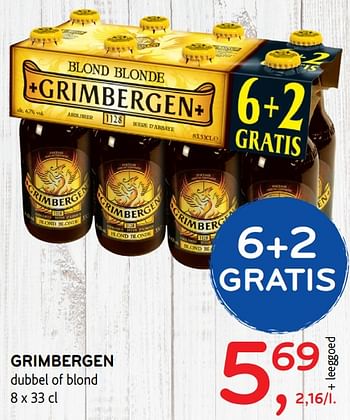 Promotions Grimbergen dubbel of blond - Grimbergen - Valide de 28/06/2017 à 11/07/2017 chez Alvo