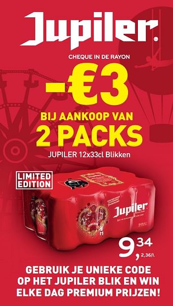Promotions Jupiler blikken - Jupiler - Valide de 28/06/2017 à 11/07/2017 chez Alvo