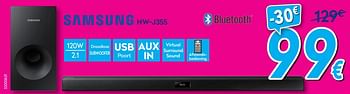 Promoties Samsung soundbars hw-j355 - Samsung - Geldig van 01/07/2017 tot 31/07/2017 bij Krefel