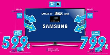 Promotions Samsung led tv ue40ku6470 - Samsung - Valide de 01/07/2017 à 31/07/2017 chez Krefel