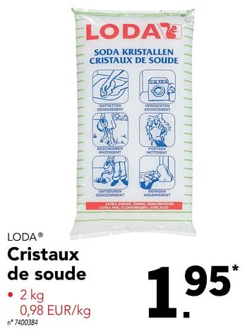 Cristaux de soude Loda - 2 kg