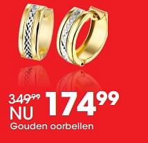 Promoties Gouden oorbellen - Huismerk - Lucardi - Geldig van 26/06/2017 tot 23/07/2017 bij Lucardi