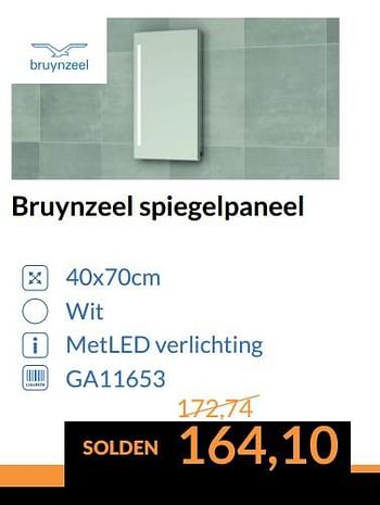 Promoties Bruynzeel spiegelpaneel - Bruynzeel - Geldig van 01/07/2017 tot 31/07/2017 bij Sanitairwinkel