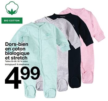 Promoties Dors-bien en coton biologique et stretch - Huismerk - Zeeman  - Geldig van 01/07/2017 tot 31/12/2017 bij Zeeman