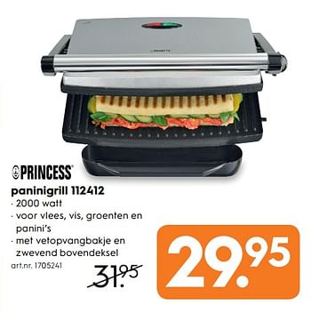 Princess Princess paninigrill 112412 Promotie bij Blokker