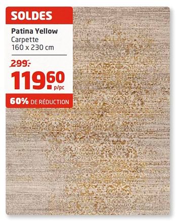 Promotions Patina yellow carpette - Produit Maison - Carpetright - Valide de 01/07/2017 à 31/07/2017 chez Carpetright