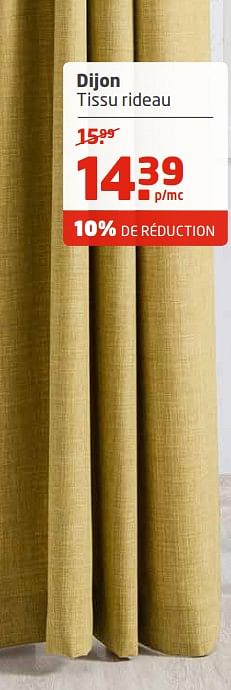 Promotions Dijon tissu rideau - Produit Maison - Carpetright - Valide de 01/07/2017 à 31/07/2017 chez Carpetright