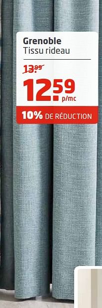 Promotions Grenoble tissu rideau - Produit Maison - Carpetright - Valide de 01/07/2017 à 31/07/2017 chez Carpetright