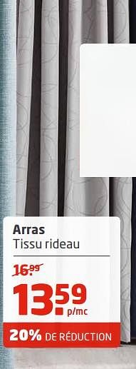 Promotions Arras tissu rideau - Produit Maison - Carpetright - Valide de 01/07/2017 à 31/07/2017 chez Carpetright