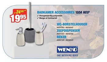 Promotions Badkamer accessoires goa neo wc-borstelhouder - Wenko - Valide de 06/07/2017 à 20/08/2017 chez HandyHome