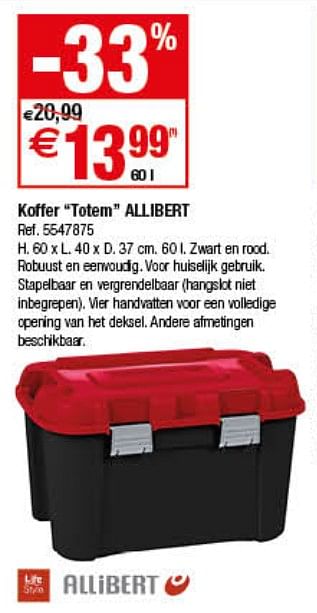Promoties Koffer totem allibert - Allibert - Geldig van 11/07/2017 tot 24/07/2017 bij Brico