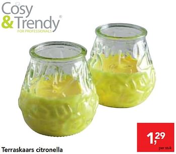 Promoties Terraskaars citronella - Cosy & Trendy - Geldig van 12/07/2017 tot 25/07/2017 bij Makro