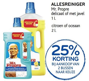 Promoties Allesreiniger mr. propre - Mr. Propre - Geldig van 12/07/2017 tot 25/07/2017 bij Alvo