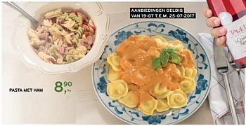 Promoties Pasta met ham - Huismerk - Alvo - Geldig van 12/07/2017 tot 25/07/2017 bij Alvo