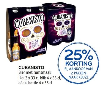 Promoties Cubanisto bier met rumsmaak - Cubanisto - Geldig van 12/07/2017 tot 25/07/2017 bij Alvo