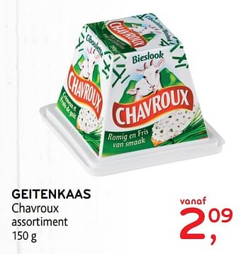 Promoties Geitenkaas chavroux - Chavroux - Geldig van 12/07/2017 tot 25/07/2017 bij Alvo