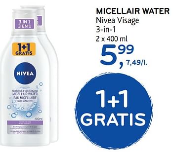 Promoties Micellair water nivea visage 3-in-1 - Nivea - Geldig van 12/07/2017 tot 25/07/2017 bij Alvo