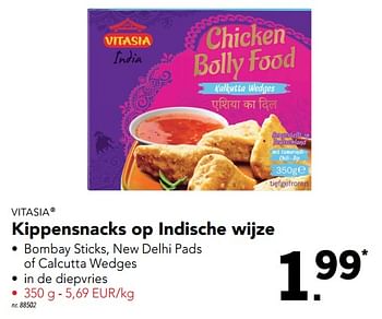 Promotions Kippensnacks op indische wijze - Vitasia - Valide de 17/07/2017 à 22/07/2017 chez Lidl