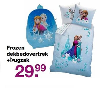 Promoties Frozen dekbedovertrek + rugzak - Disney  Frozen - Geldig van 04/06/2017 tot 30/07/2017 bij Baby & Tiener Megastore