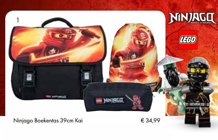 Lego Ninjago boekentas 39cm kai Promotie bij Multi Bazar