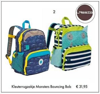 Promoties Kleuterrugzakje monsters bouncing bob - Lassig - Geldig van 01/08/2017 tot 15/09/2017 bij Multi Bazar