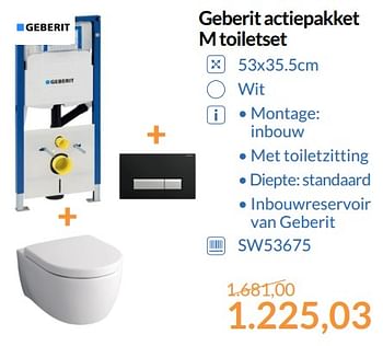 Promoties Geberit actiepakket m toiletset - Geberit - Geldig van 01/08/2017 tot 31/08/2017 bij Sanitairwinkel