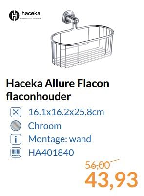 Promoties Haceka allure flacon flaconhouder - Haceka - Geldig van 01/08/2017 tot 31/08/2017 bij Sanitairwinkel