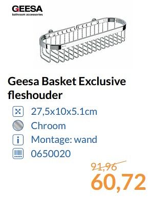 Promoties Geesa basket exclusive fleshouder - Geesa - Geldig van 01/08/2017 tot 31/08/2017 bij Sanitairwinkel