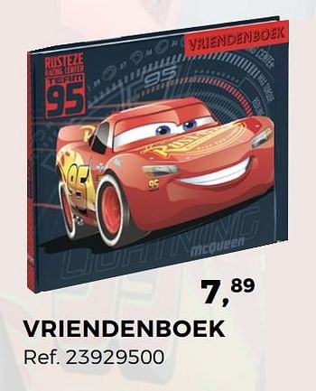 Promotions Vriendenboek - Cars - Valide de 01/08/2017 à 12/09/2017 chez Supra Bazar