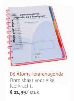 Promoties Dé atoma lerarenagenda - Atoma - Geldig van 01/07/2017 tot 31/08/2017 bij Ava