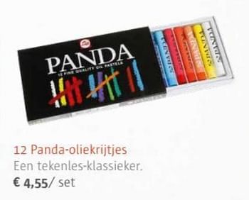 Promoties 12 panda-oliekrijtjes - Panda - Geldig van 01/07/2017 tot 31/08/2017 bij Ava