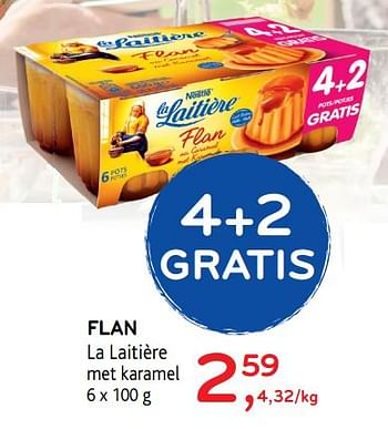 Promoties Flan la laitière met karamel - La Laitiere - Geldig van 26/07/2017 tot 08/08/2017 bij Alvo