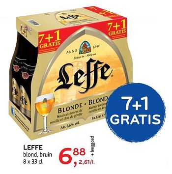 Promoties Leffe blond, bruin - Leffe - Geldig van 26/07/2017 tot 08/08/2017 bij Alvo