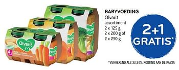 Promoties Babyvoeding olvarit - Olvarit - Geldig van 26/07/2017 tot 08/08/2017 bij Alvo