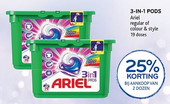 Promoties 3-in-1 pods ariel - Ariel - Geldig van 26/07/2017 tot 08/08/2017 bij Alvo
