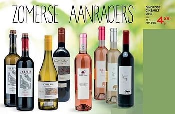Promoties Dinorose cinsault 2016 - Rosé wijnen - Geldig van 26/07/2017 tot 08/08/2017 bij Alvo