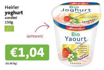 Promoties Heirler yoghurt aardbei - Heirler - Geldig van 01/07/2017 tot 31/07/2017 bij Bio Shop